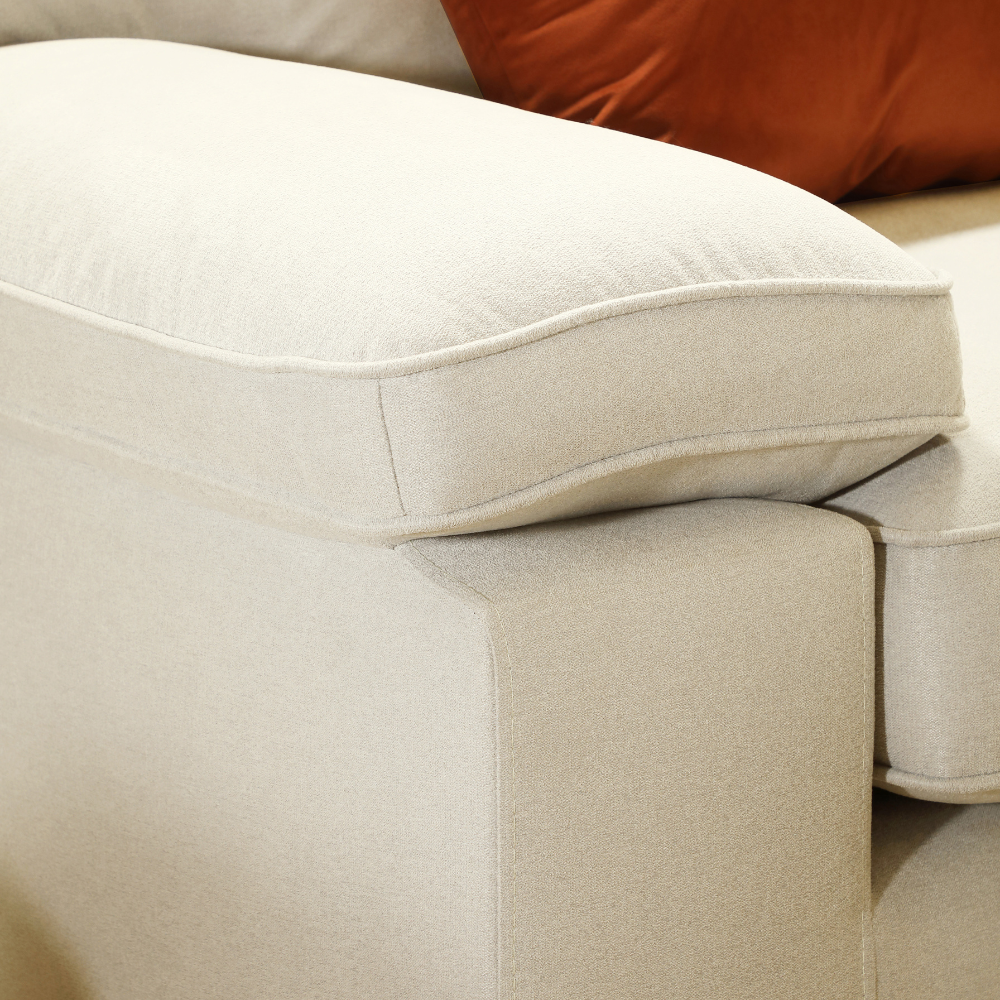 Chatham 2 Sofa Seater in Colour Cream House Plush Fabric