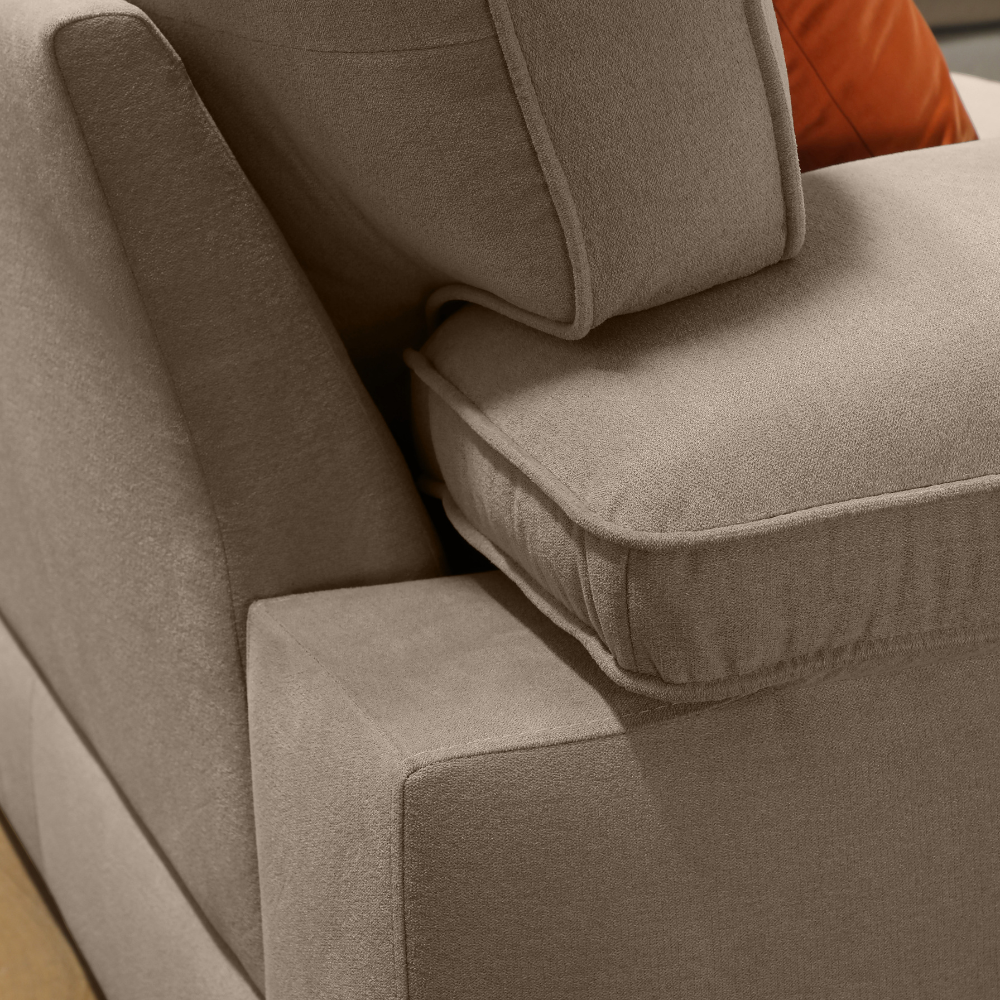 Chatham 2 Sofa Seater in Colour Beige House Plush Fabric