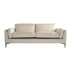 Alia Bastamam; Alta 3 Seater Sofa, Taupe Pleated Premium Velvet