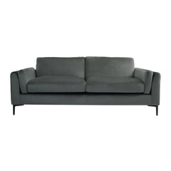 Alia Bastamam; Alta 3 Seater Sofa, Slate Grey Pleated Premium Velvet