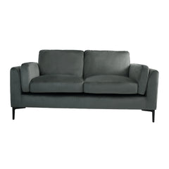 Alia Bastamam; Alta 2 Seater Sofa, Slate Grey Pleated Premium Velvet