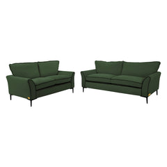 ELLE Home; Amelie 3+2 Seater Sofa, Moss Green Velvet