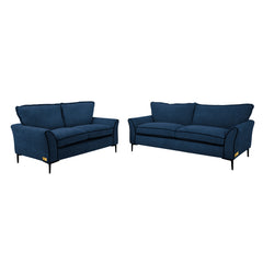 ELLE Home; Amelie 3+2 Seater Sofa, Navy Velvet