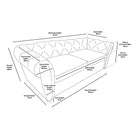 Audley 3 Sofa Seater Measurement Photo