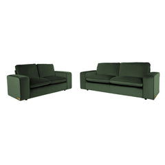 ELLE Home; Camille 3+2 Seater Sofa, Moss Green Velvet
