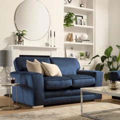 Vermont 2 Seater Sofa, Blue Aura Velvet