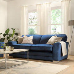 Vermont 3 Seater Sofa, Blue Aura Velvet