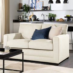 Arden 2 Seater Sofa, Cream House Plush Fabric