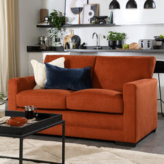 Arden 2 Seater Sofa, Burnt Orange House Plush Fabric