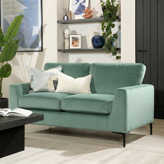 Lexi 2 Seater Sofa, Mint Green House Velvet