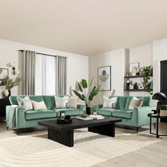 Lexi 3+2 Seater Sofa, Mint Green House Velvet