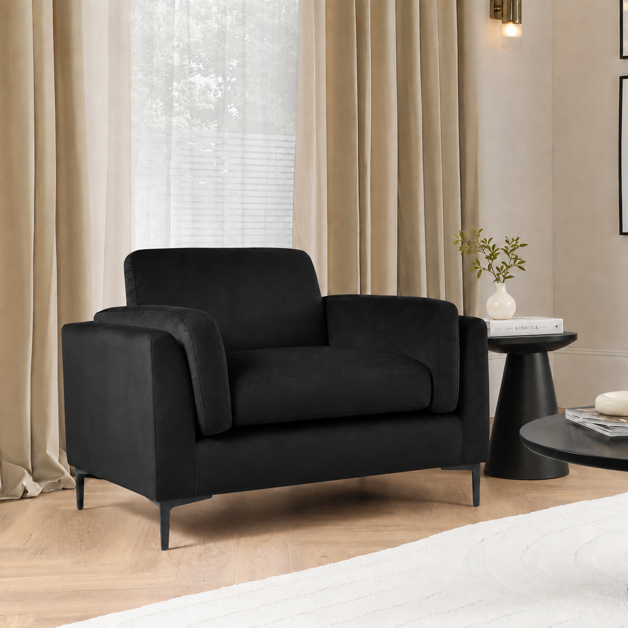 Lucia Armchair, Black House Velvet