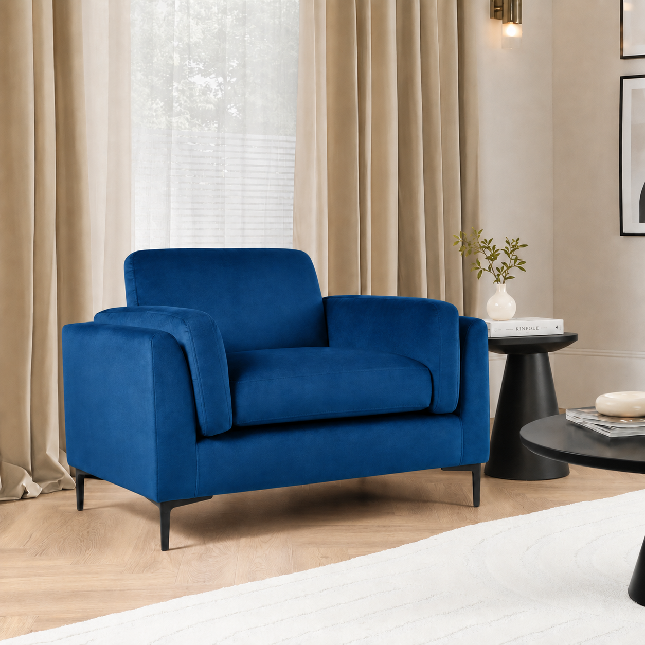 Lucia Armchair, Blue House Velvet